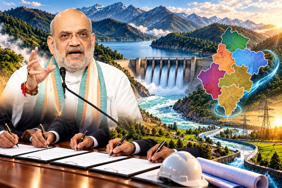 Amit Shah Leads Push For Kishau Project As Six States Sign Key Water Agreement